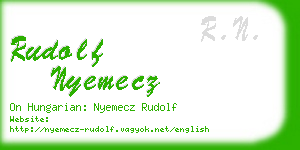 rudolf nyemecz business card